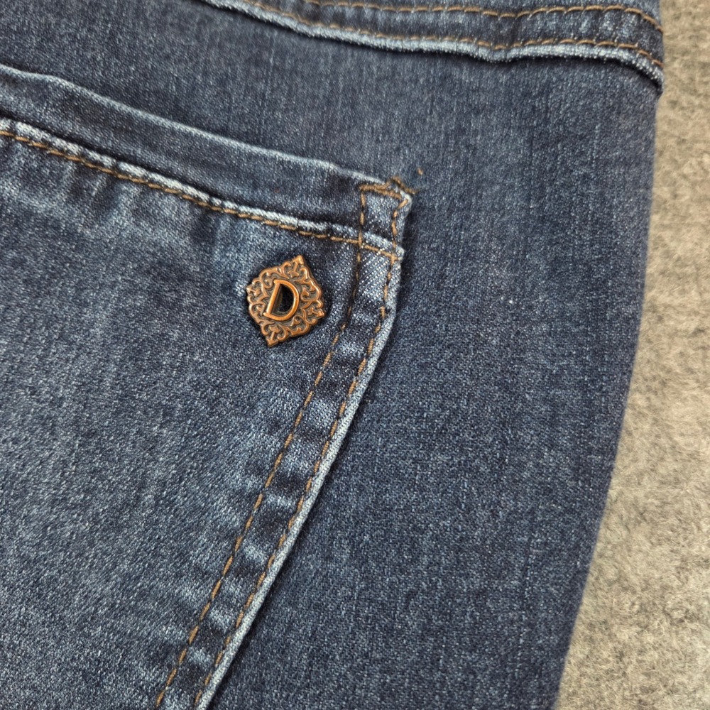 Democracy Ab Solution Jeans Womens 14 Itty Bitty Bootcut Dark Wash Stretch 31" - Picture 10 of 10